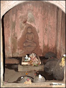 idol of Buddha in a heritage buildin in Jorasanko Kolkata