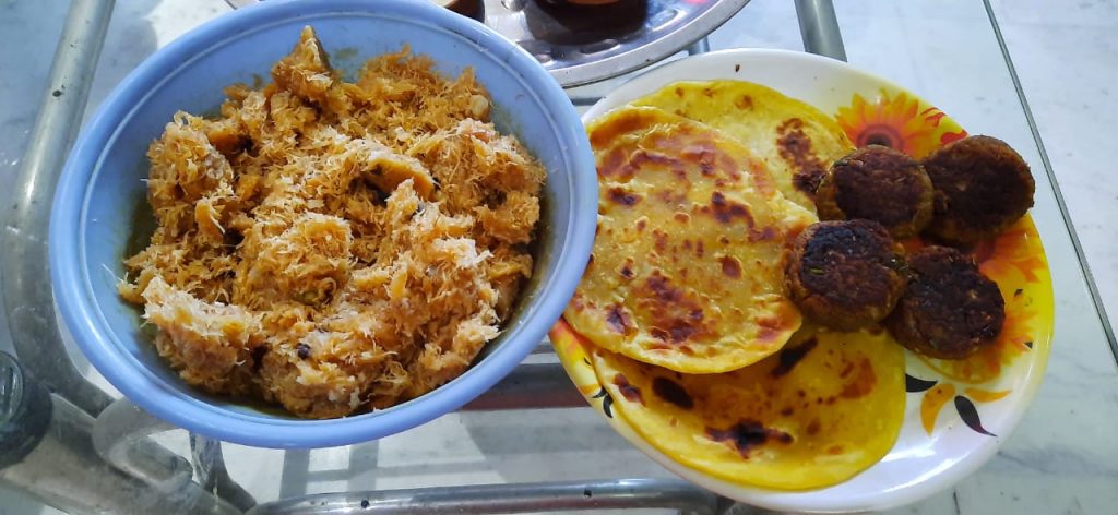 paratha beef tikiya or tikka and sewai Eid food