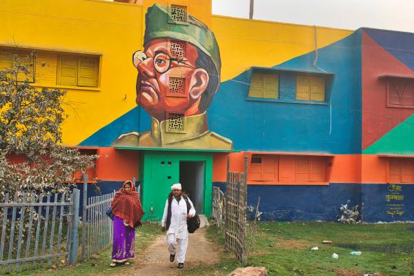 Subhash Chandra Bose featured in street art