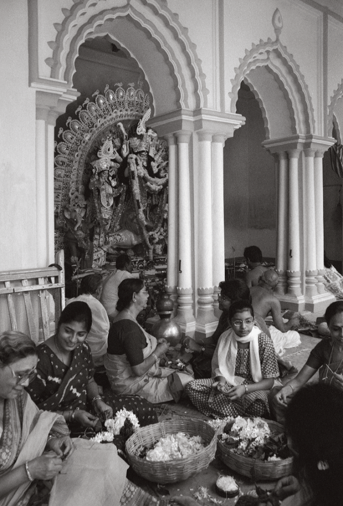 the household Durga Puja in Amadpur