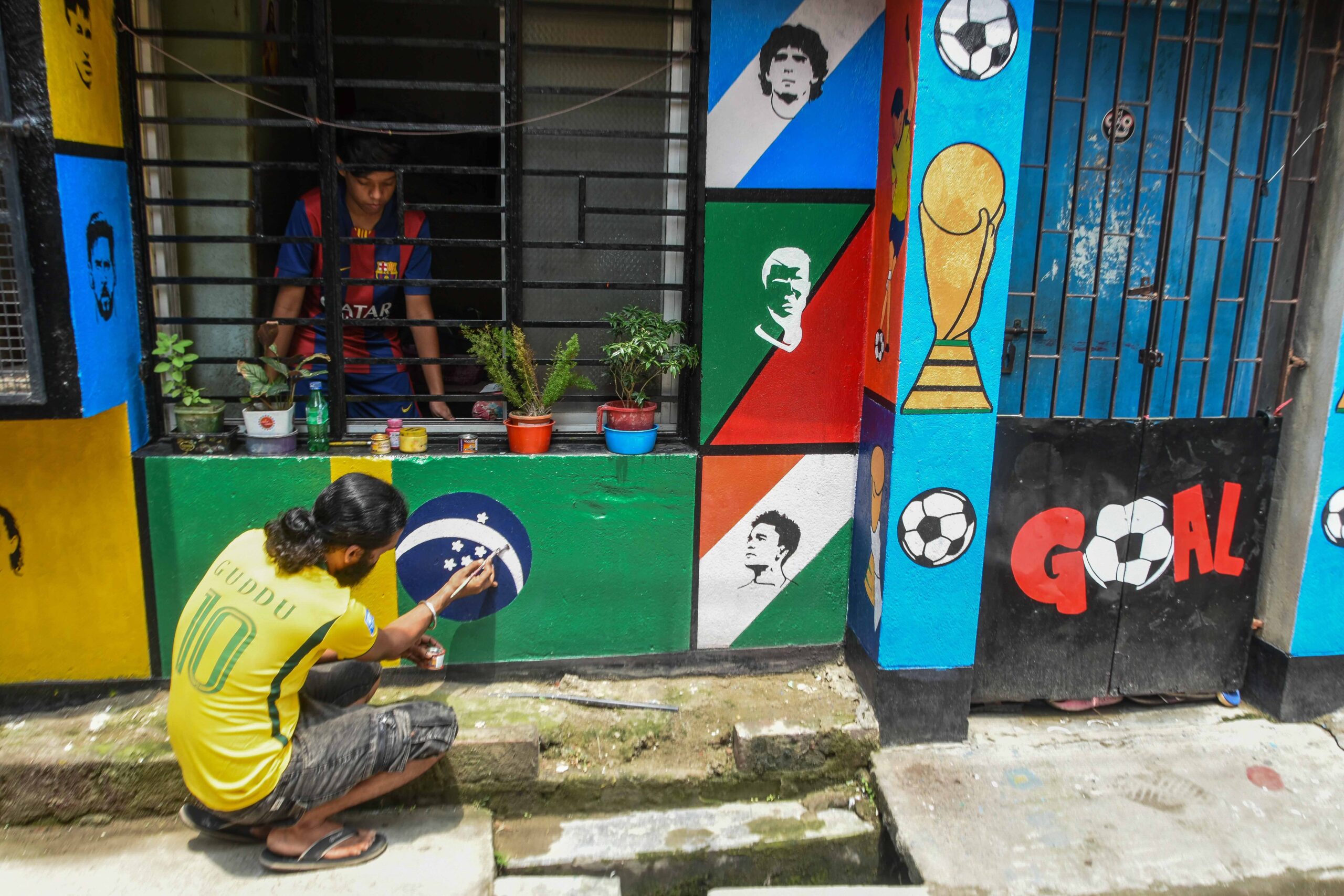 Fifa World Cup Artwork in Kolkata