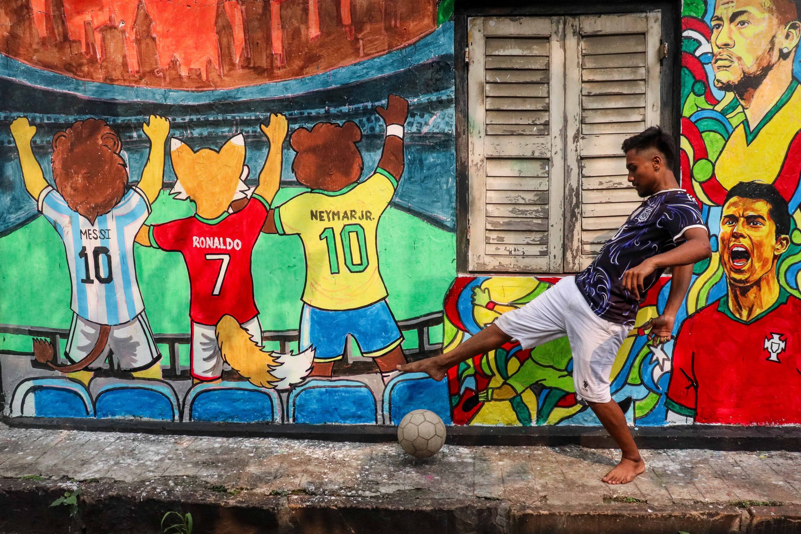 Fifa World Cup Artwork in Kolkata