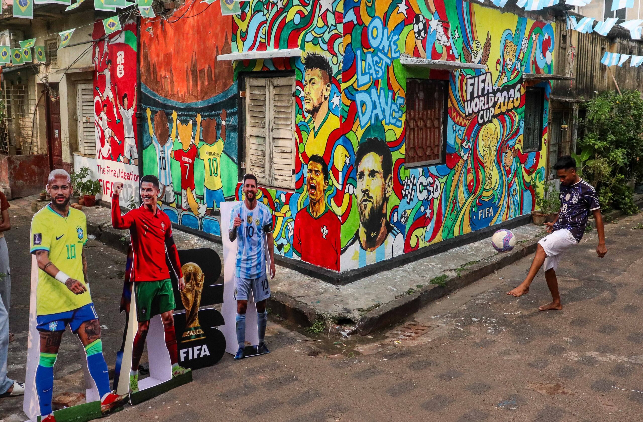 Fifa World Cup Artwork in Kolkata