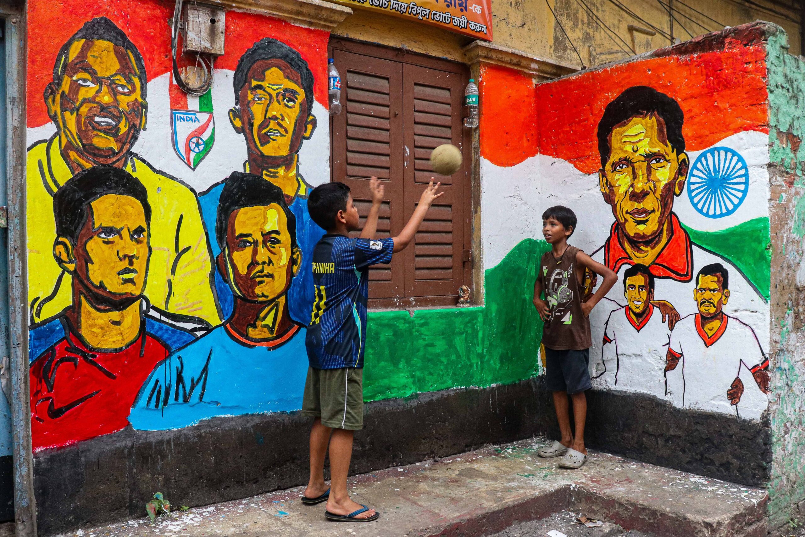 Fifa World Cup Artwork in Kolkata