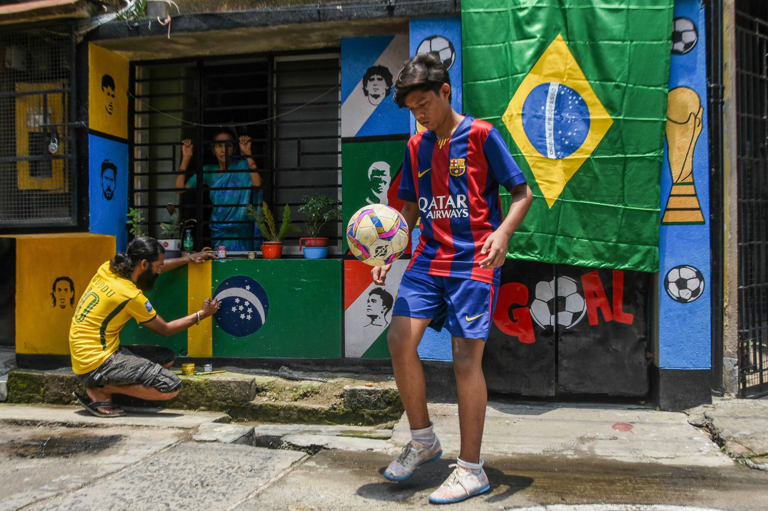 Fifa World Cup Artwork in Kolkata