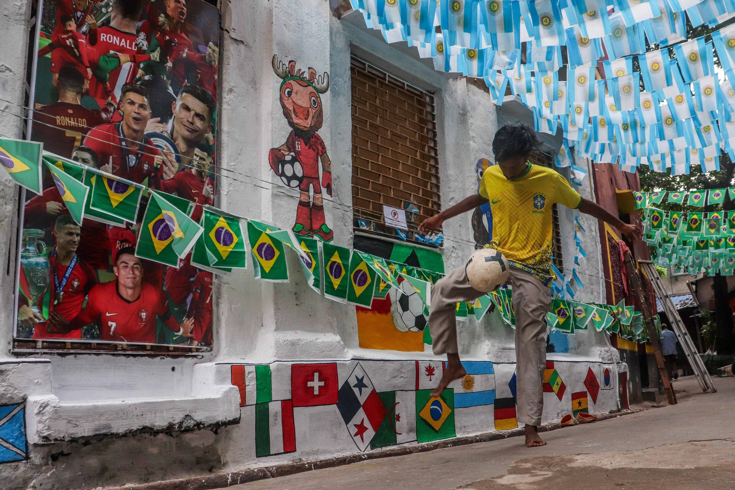 Fifa World Cup Artwork in Kolkata
