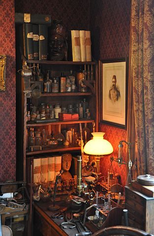 The study inside Sherlock Holmes Museum in London